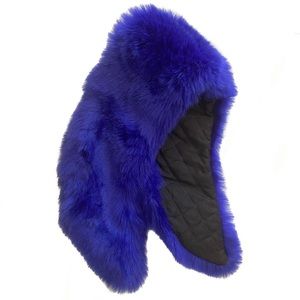 NWOT Luxury Royal Blue Faux Fur Scurf Unisex